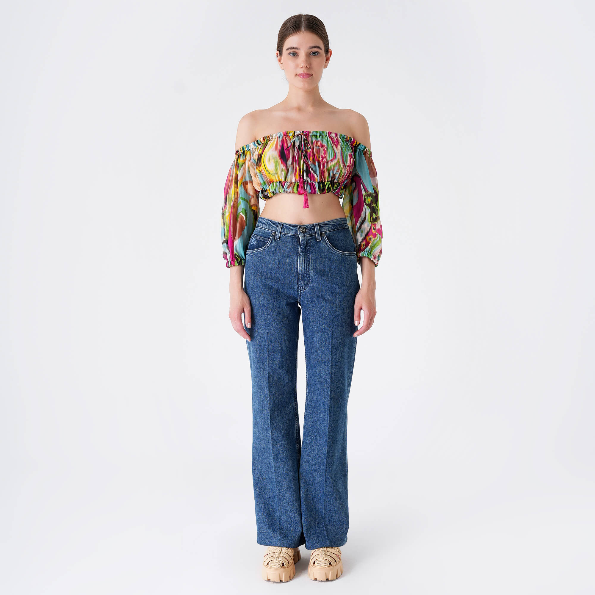 Etro - Multicolor Batik Crop Top